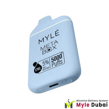 Myle Meta Box Blueberry Lemon Disposable Device