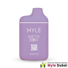 Myle Meta Box Grape Mint Disposable Device
