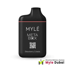 Myle Meta Box Strawberry Colada Disposable Device